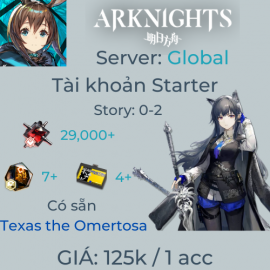 Arknights Global 3 - Texas the Omertosa Starter 50+ Pulls