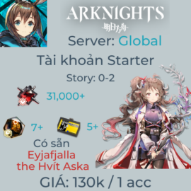 Arknights Global 6 - Eyjafjalla the Hvít Aska Starter & 65+ Pulls