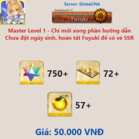 Tài khoản FGO NA Reroll 750+ SQ