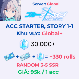 Blue Archive Global Starter 1 - 330+ Luợt Quay