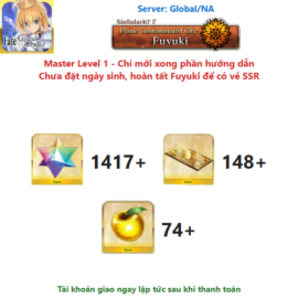 [#1K4SQ409] [NA] [Starter] Tài khoản reroll có sẵn hơn 1417SQ và 148 vé