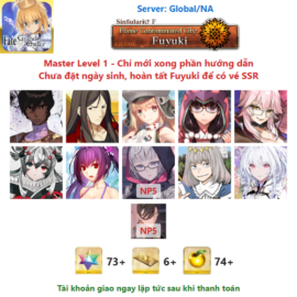 [#MOG516] [NA] [Starter] Arjuna, Zhuge Liang, Castoria, Osakabehime, Koyan Light, Kashin Koji, S.Skadi, Jacques de Molay NP5, Oberon, Lady Avalon