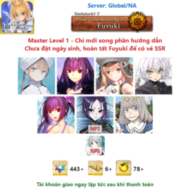 [#SSR572] [NA] [Starter] Nemo, Skadi, Castoria, Jack, S.Skadi, Raikou/Ushi Gozen NP2, Oberon